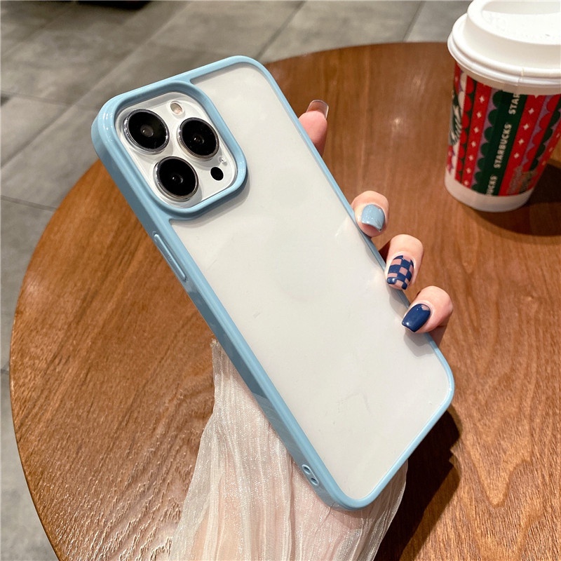 Ốp điện thoại silicone chống sốc trong suốt cao cấp thích hợp cho IPHONE 13 12 11PRO MAX X XS XR XSMAX 7 8 PLUS SE2020