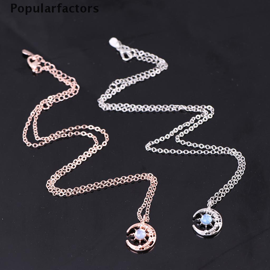 Dây Chuyền Mặt Trăng Và Ngôi Sao Đính Đá Thời Trang