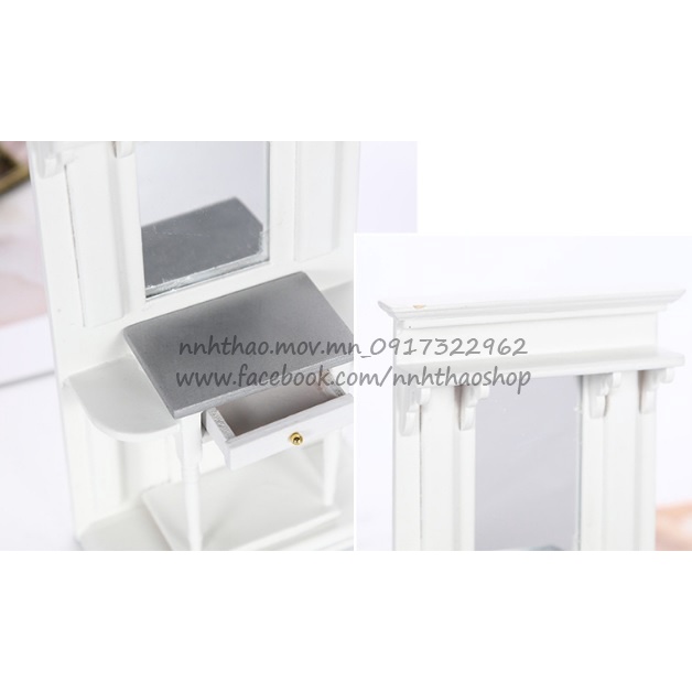 Miniature trang trí mô hình, dollhouse_Bàn trang điểm (1:12)