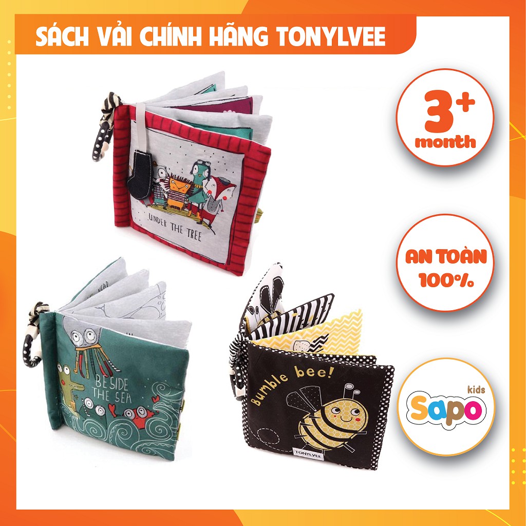 Bộ Sách Vải Tiếng Anh Chính Hãng Tonylvee, Sách Vải Cho Bé Kích Thích Sự Phát Triển Của Bé