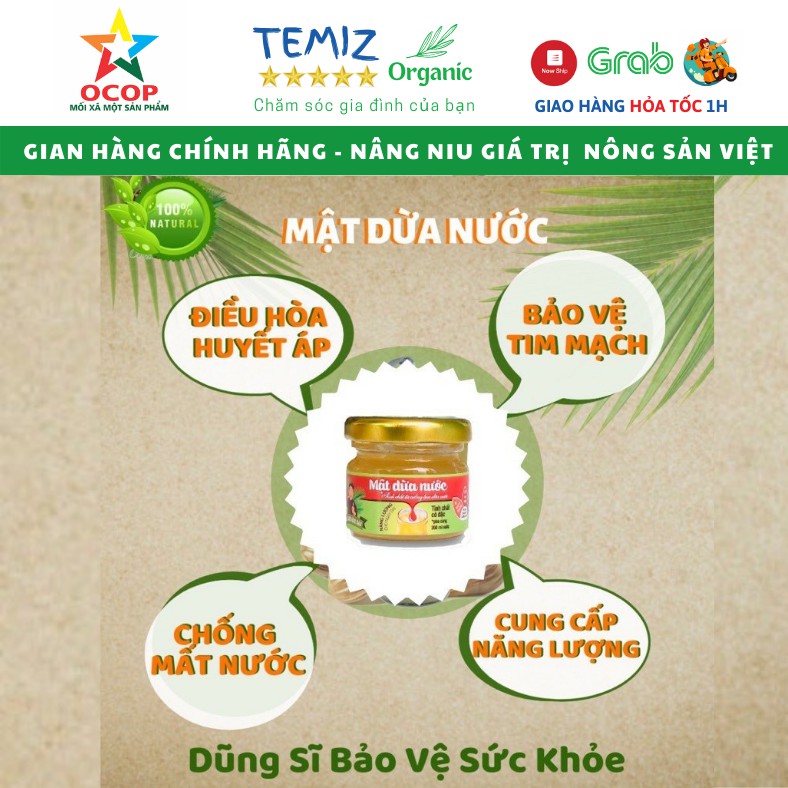 Mật Dừa Nước Ông Sáu Cô Đặc 100% Organic, đặc sản Cần Giờ, thải độc tố, thay mật mía, mật ong, đường ăn kiêng