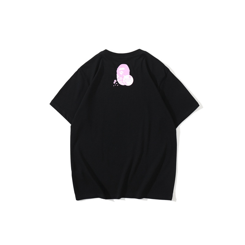 Áo Tee Bape x Sakura hoa anh đào hồng , Áo Thun Bape Shark Cá mập, chất liệu Cotton, màu đen BapeVN