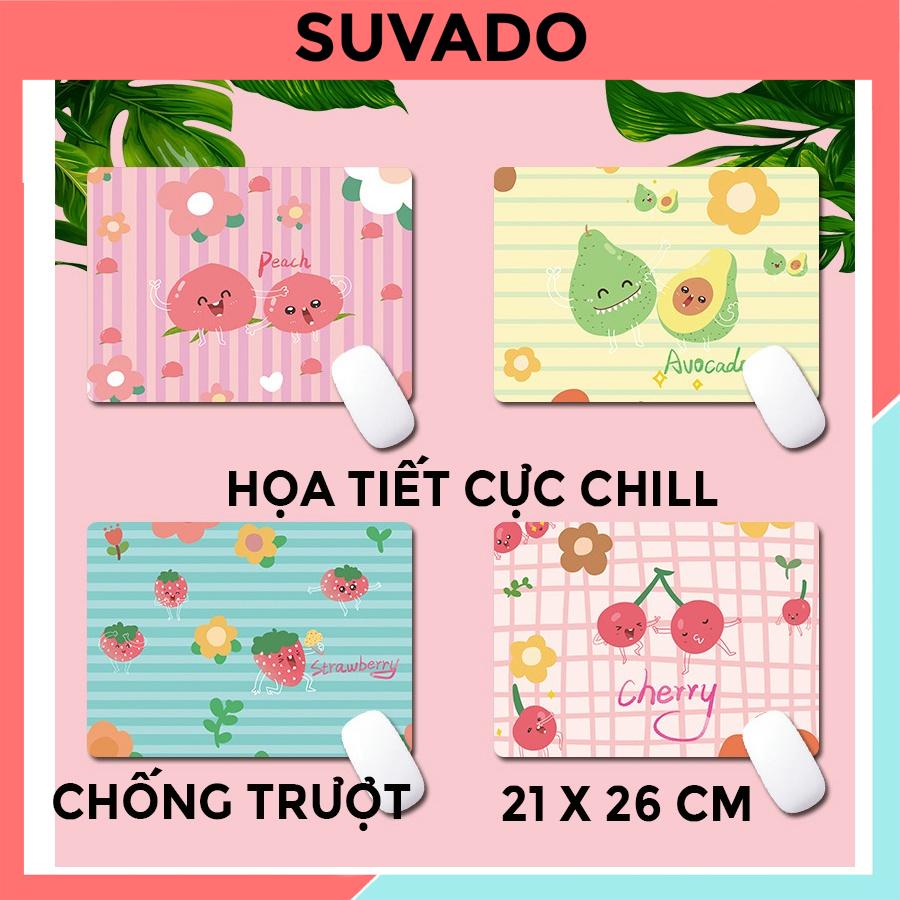 Miếng Lót chuột đẹp họa tiết cute bằng cao su Pad chuột giá rẻ LC24 SUVADO