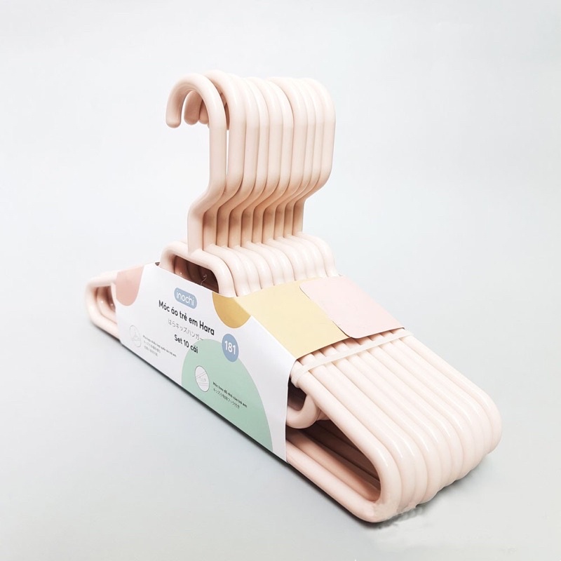 Móc áo mỏng trẻ em Hara Inochi 185 Set 10 móc quần áo trẻ em hara inochi 185