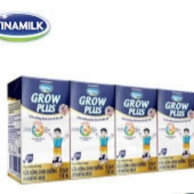 Sữa bột pha sẵn Dielac Grow Plus (Xanh) 110ml - Lốc 4 hộp x 110ml