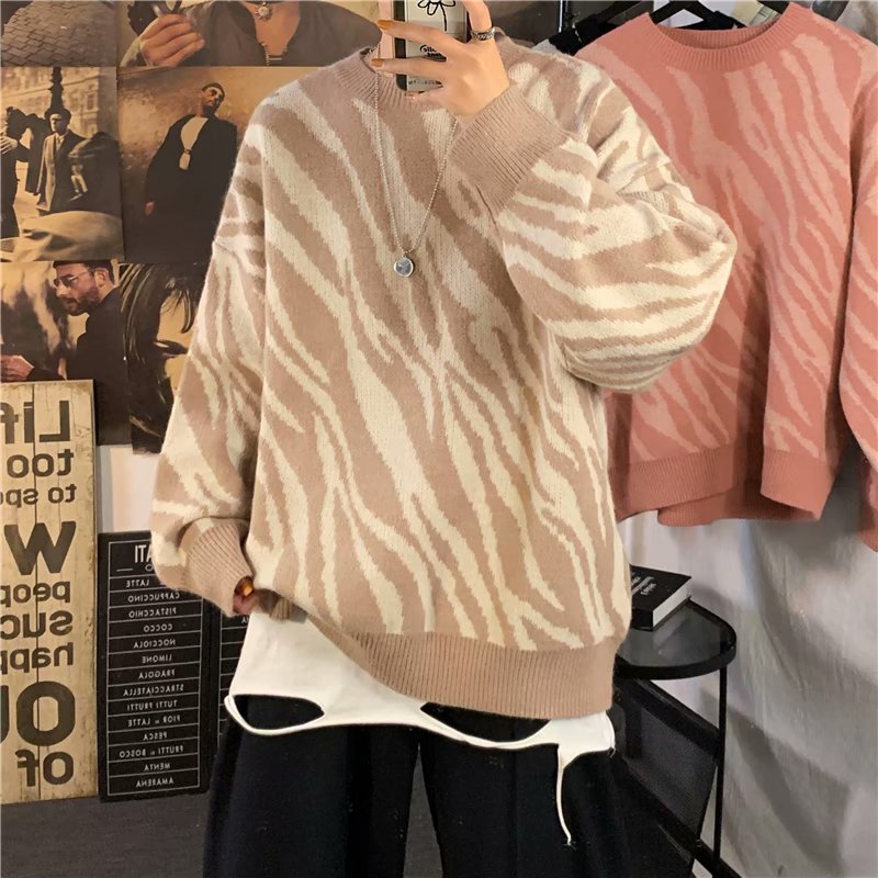 Áo len họa tiết kẻ sọc tay dài thời trang dành cho nam (3 màu sắc)
