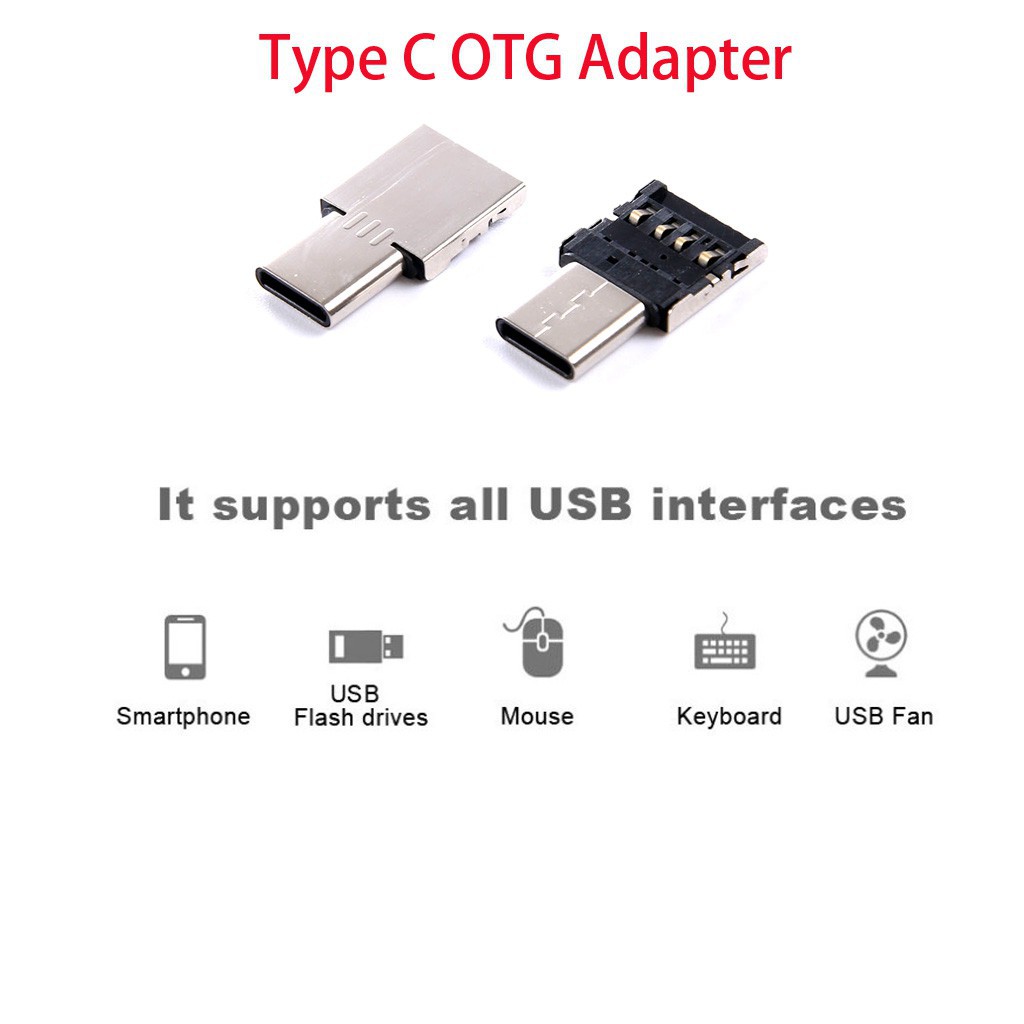 Đầu chuyển đổi Type C sang USB OTG cho đĩa USB Flash Note8/điện thoại Android