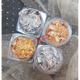Giấy bạc dún ẩn nail lẻ hủ vàng - bạc