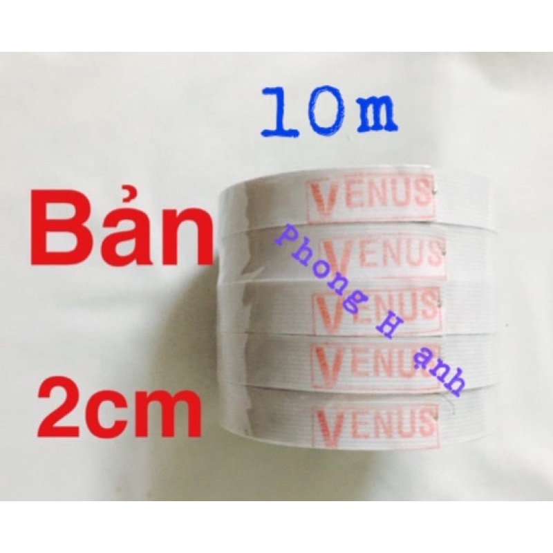 Thun lưng quần Tuấn Huy-Bông Hồng- Venus (cuộn 10m)