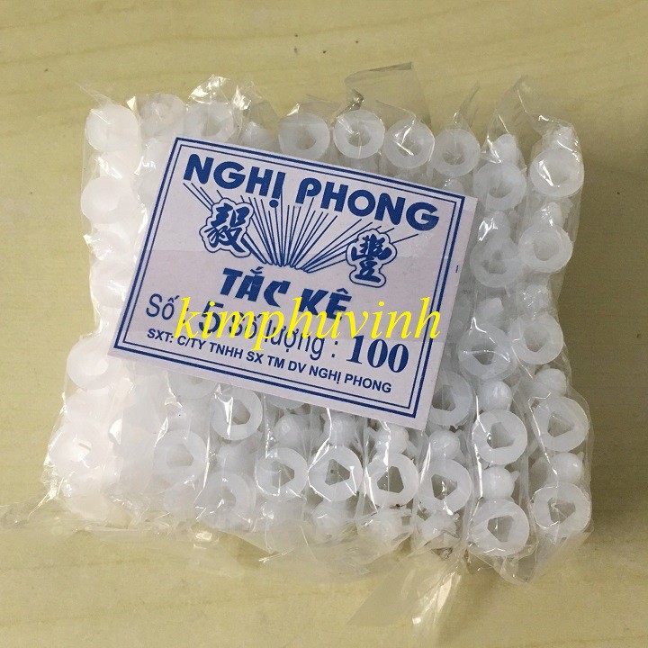 100 Tắc kê nhựa Số 5 (dài 4.5cm) - Dùng cho vít 5x40mm, 5x50mm