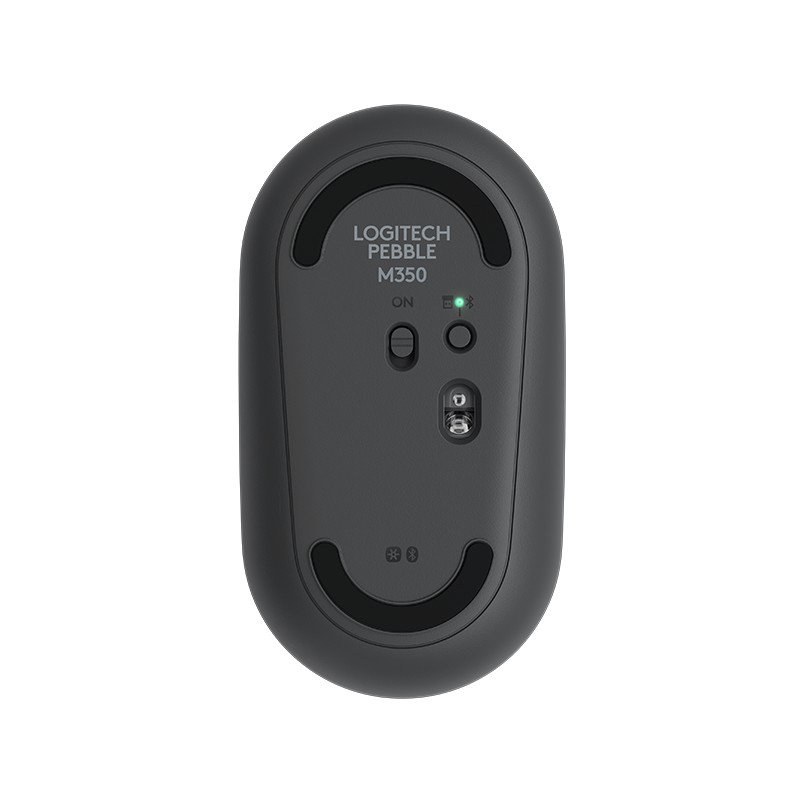 [Mã ELLOGI GIẢM 5% ĐƠN BẤT KỲ]Chuột không dây Logitech Pebble M350 - Kết nối Bluetooth hoặc đầu thu 2.4 GHz, Yên tĩnh