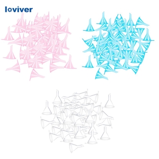 Loviver 100 Phễu Mini Cho Nước Hoa, Bột, Tinh Dầu, Chai, Lọ Trong Suốt