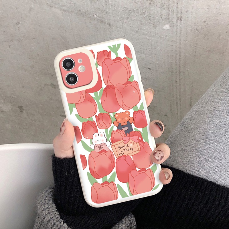 Ốp lưng iphone Pink Garden cạnh vuông 6/6plus/6s/6splus/7/7plus/8/8plus/x/xr/xs/11/12/13/pro/max/plus/promax