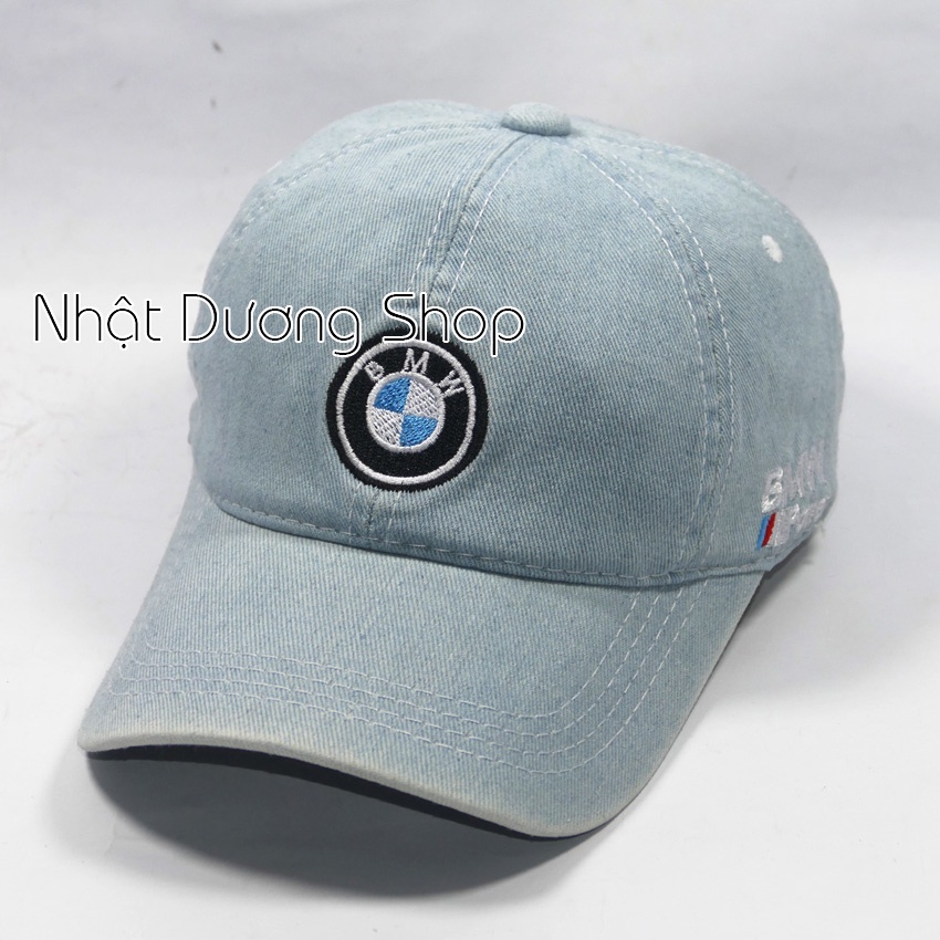 Nón kết jeans thời trang thêu chữ Au di &amp; B.M.W - cá tính, phong cách phù hợp cho cả nam và nữ