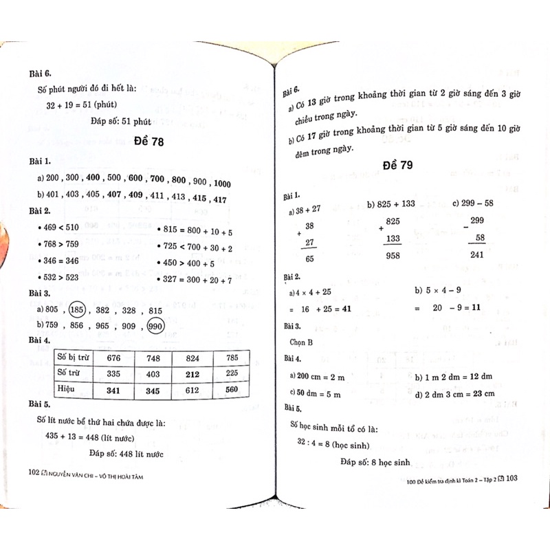 Sách - 100 Đề Kiểm Tra Định Kì Toán Lớp 2 - Tập 2