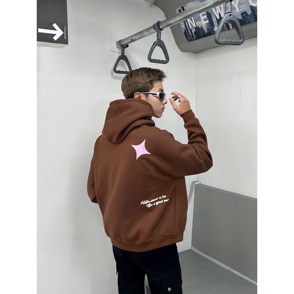 Áo khoác Hoodie trùm đầu nỉ bông POSITIVE MIND NASS