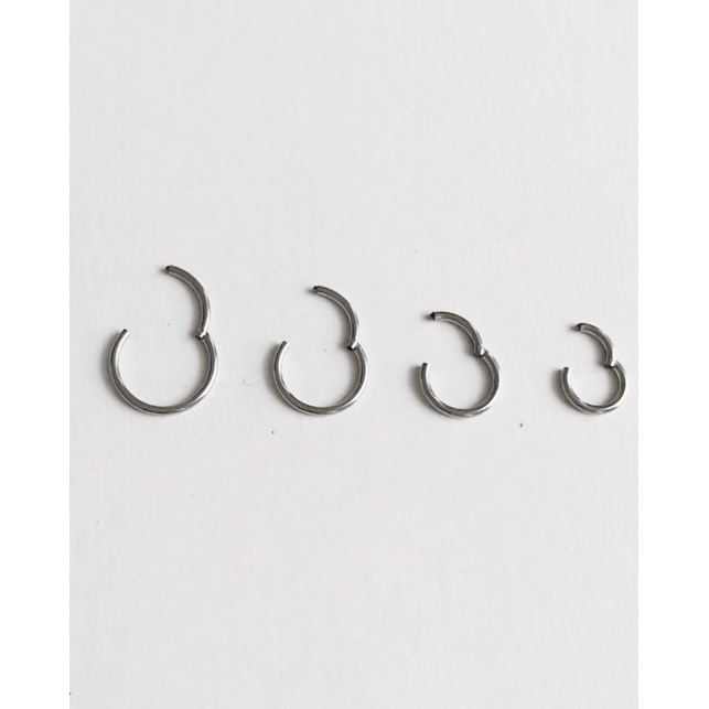 Khuyên tai, mũi, septum, môi,... - Khuyên Mũi Tròn Có Chốt - Mỏng 1mm - Khuyên thép y tế không gỉ