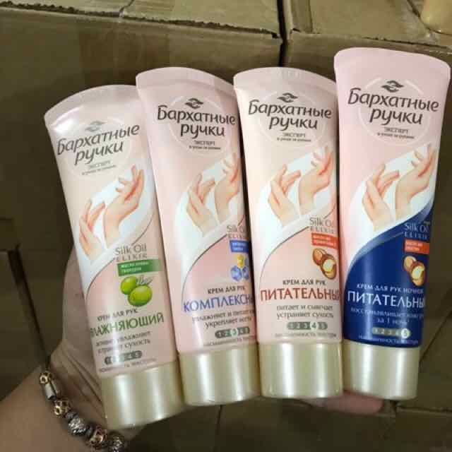 Kem Dưỡng Da Tay Silky Hands 80ml Của Nga giúp mềm mại và mịn màng