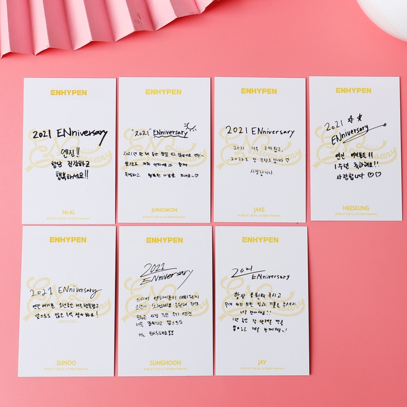 Set 7 Tấm Thẻ Ảnh Lomo Sưu Tầm Các Thành Viên Nhóm Nhạc Kpop Enhypen