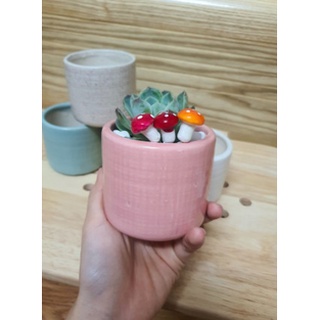 Chậu trồng cây cảnh kiểu vành trụ tròn - gốm sứ bát tràng
