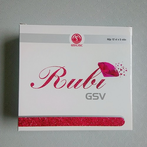 Viên uống hỗ trợ làm đẹp da đẹp tóc Rubi GSV hộp 60 viên