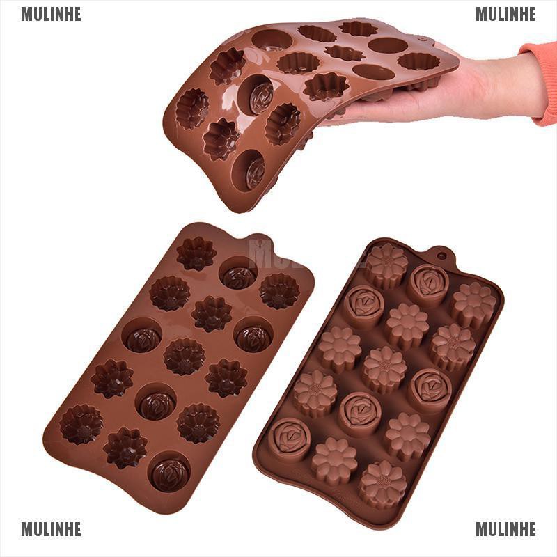 1 Khuôn Làm Bánh / Xà Phòng Hình Hoa Hồng Bằng Silicone