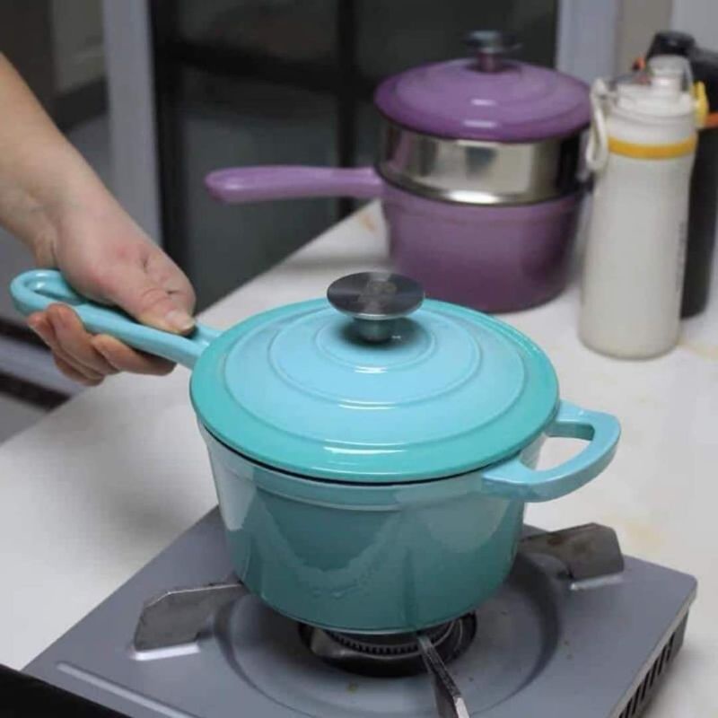 Quánh Gang tráng men Happiness 17cm, 19cm