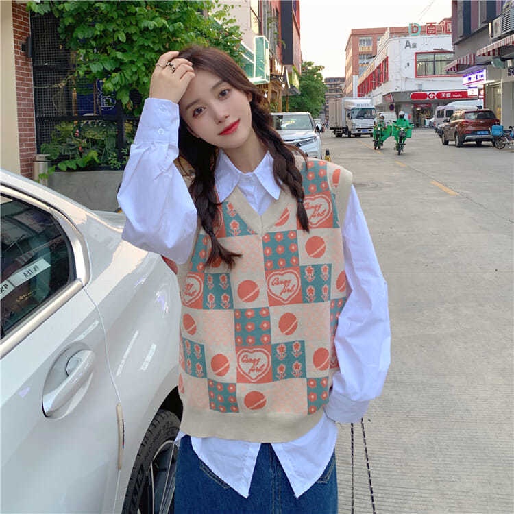 Áo Không Tay Dáng Rộng Thiết Kế Mới Đáng Yêu Dành Cho Nữ