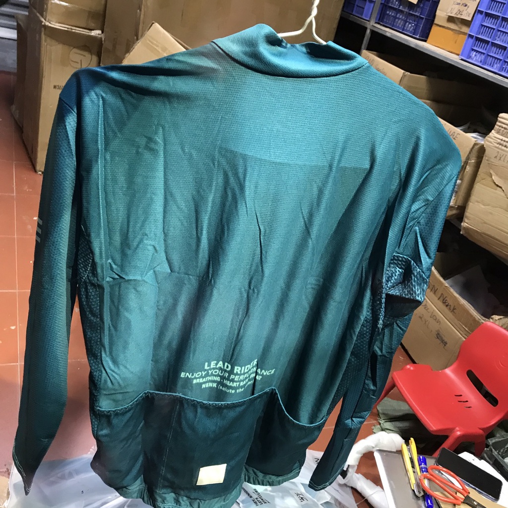 Áo đạp xe dài tay NENK Men's Plain LS Jersey mẫu 2 Xanh