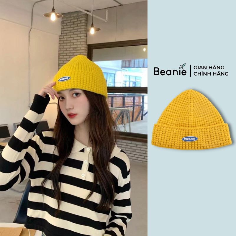 Mũ Len Dáng Bucket Tai Bèo BEANIE Dệt Kim Cao Cấp, Nón Len Nữ Trơn Hàn Quốc Đẹp Nhiều Màu Đen, Be B007