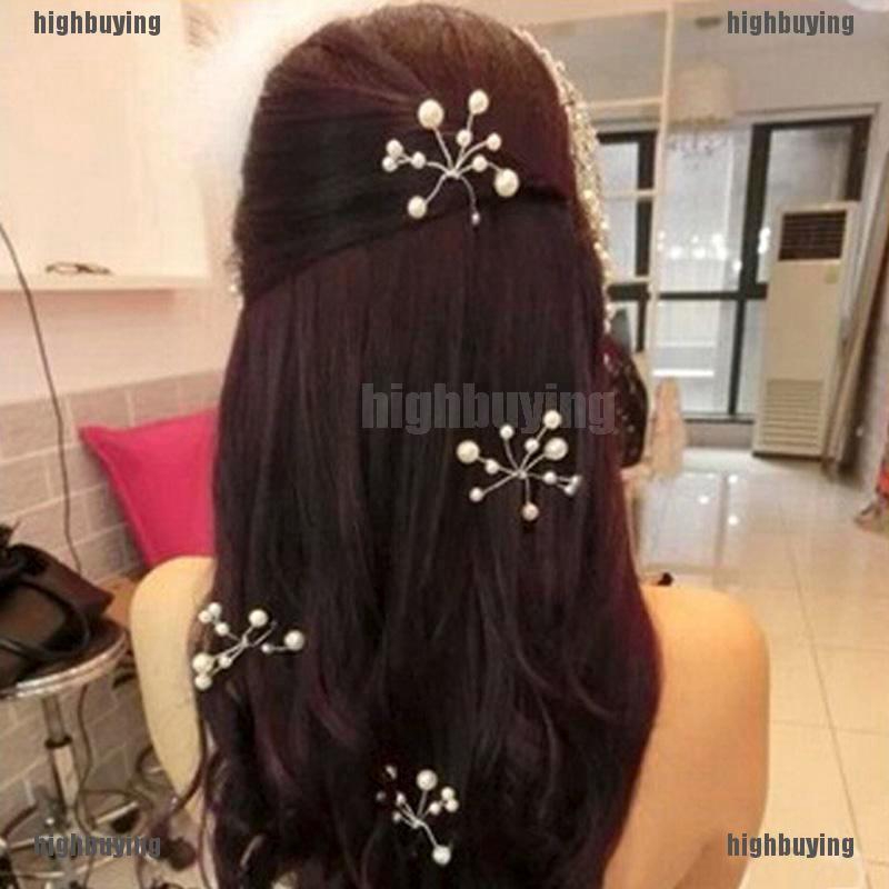 Kẹp tóc hình cành lá bằng kim loại mạ vàng đầy quý phái