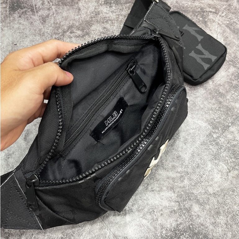 ✅ [ MLB NEW 2022] Túi bao tử NY MONOGRAM WAIST BAG BLACK - ẢNH THẬT | XUẤT DƯ XỊN 100% | CÓ SẴN HÀNG | CAM KẾT CHUẨN XỊN