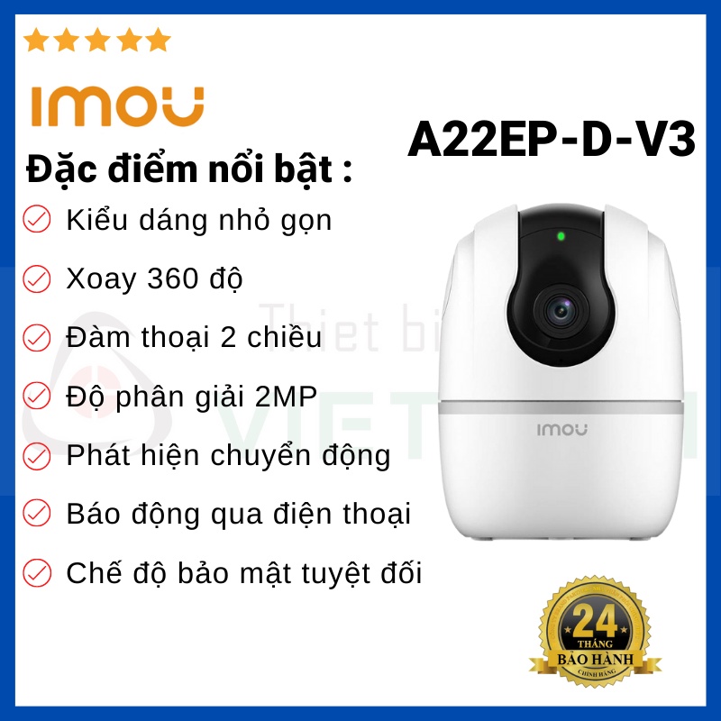 Camera Imou A42P 4mp A22EP C22SP 2mp 360 đàm thoại 2 chiều wifi không dây mini trong nhà chính hãng giá rẻ báo động