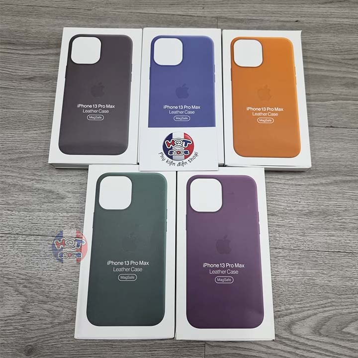 Ốp lưng da Leather Case hỗ trợ sạc không dây cho IP 13 Pro Max / 13 Pro