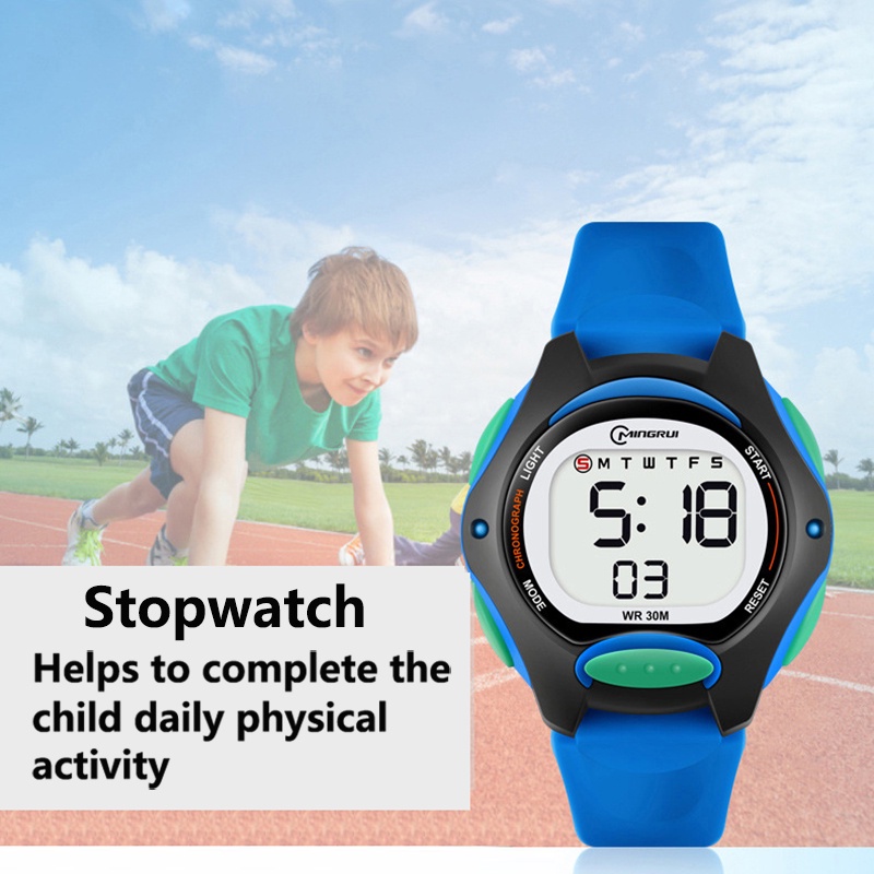 Đồng Hồ Điện Tử Chống Nước Siêu Nhẹ Cho Trẻ Em