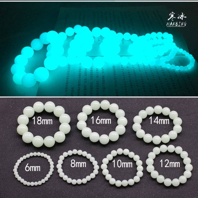 Vòng Đeo Tay Chuỗi Hạt Đá Màu Dạ Quang Thời Trang Cho Nam Và Nữ