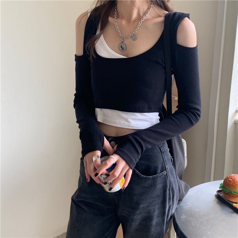 Set áo thun tay dài phối quần dài thời trang mùa thu cho nữ