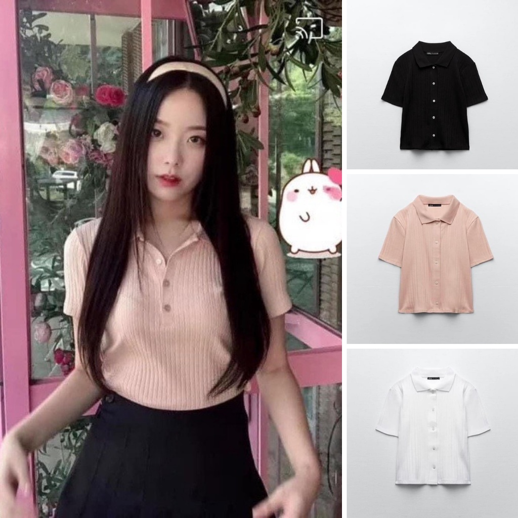 Áo polo 3 màu chất thun tăm siêu đẹp thời trang Banamo Fashion Cộc polo tăm to 3 màu 3413