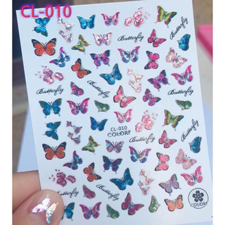 Sticker dán móng hình bướm 3d siêu xinh