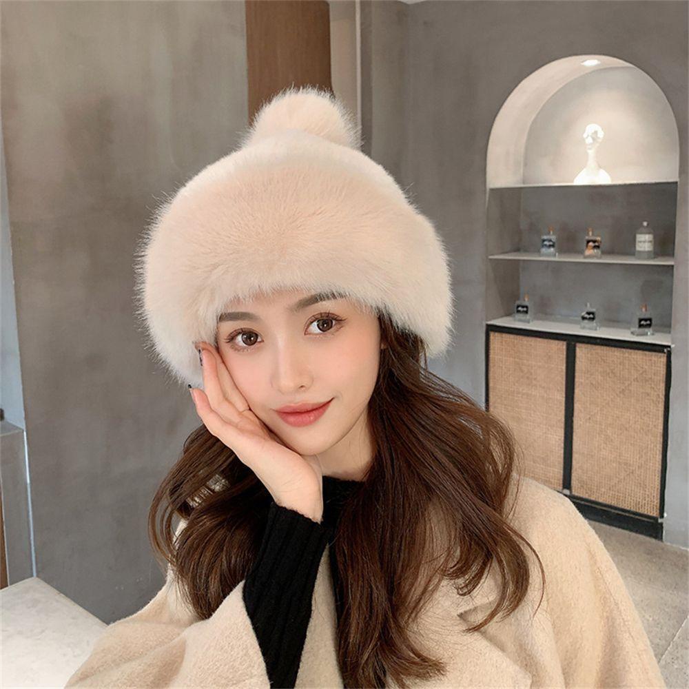 Mũ Len Beanie Lông Giả