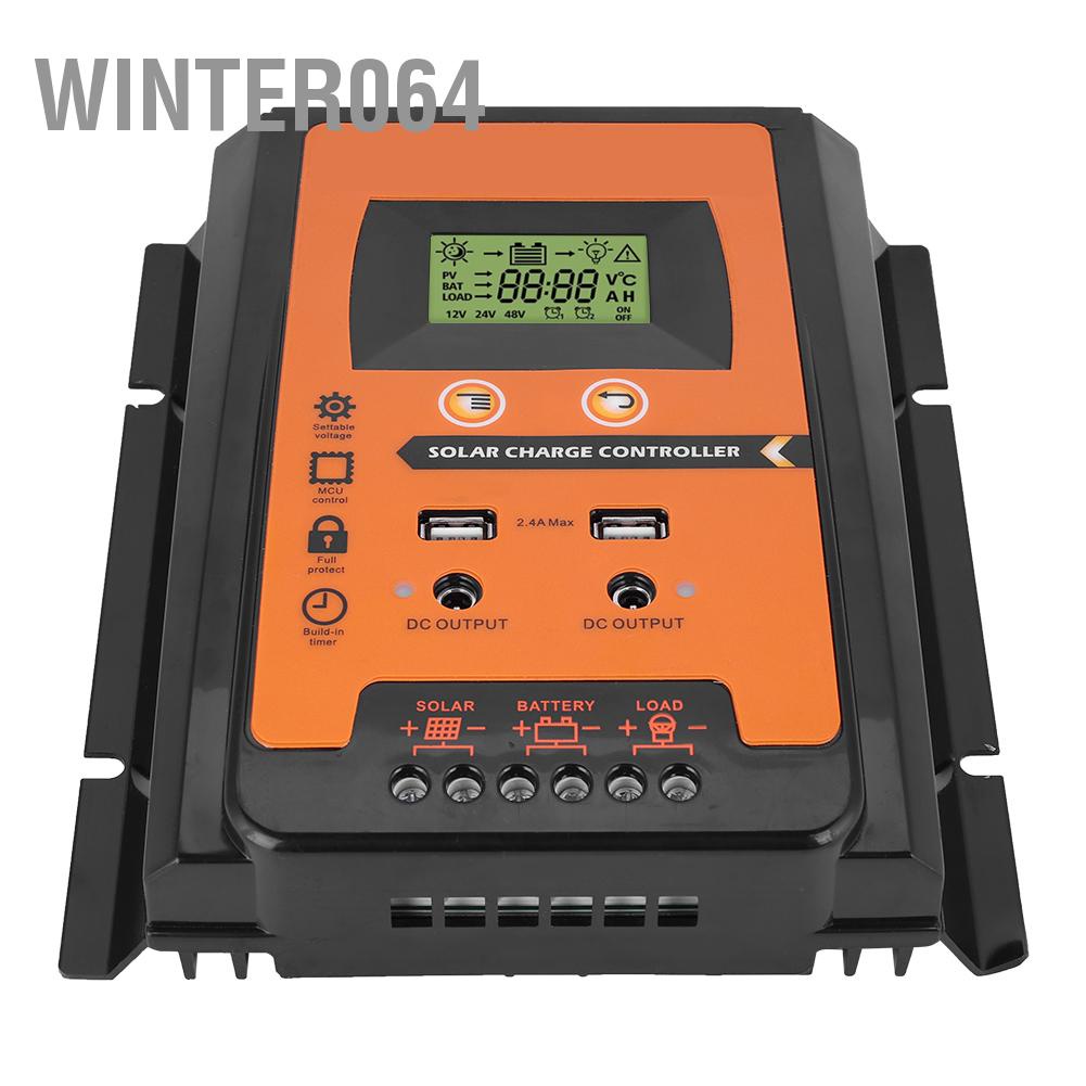 ⚡Hàng giao ngay⚡ 12V/24V 30A50A MPPT Bảng điều khiển sạc năng lượng mặt trời Bộ điều chỉnh pin Màn hình LCD USB kép