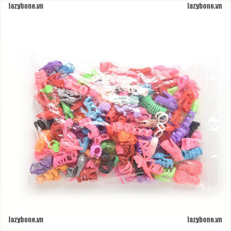 Set 15 / 30 / 60 Đôi Giày Cao Gót Nhiều Kiểu Dáng Cho Búp Bê Barbie