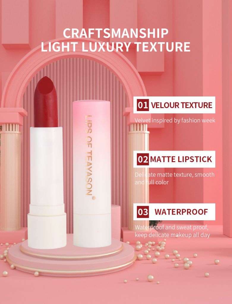[Hàng mới về] Thỏi Son Lì Hiệu Ứng Nhung Mịn Màu Đỏ Đào Phong Cách Retro | BigBuy360 - bigbuy360.vn