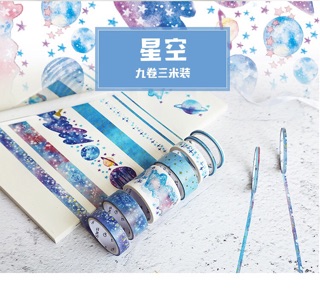 Hộp 9 cuộn washi tape