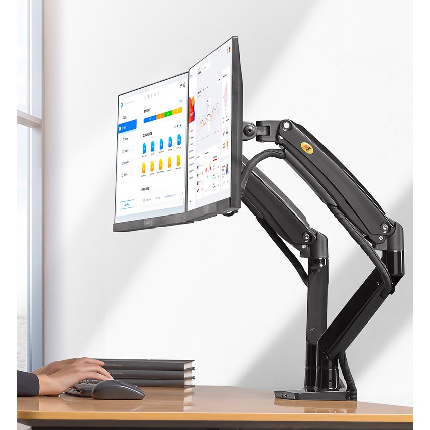 Giá Treo 2 Màn Hình Gắn Bàn F195A (22-32inch)Mầu Trắng | BigBuy360 - bigbuy360.vn