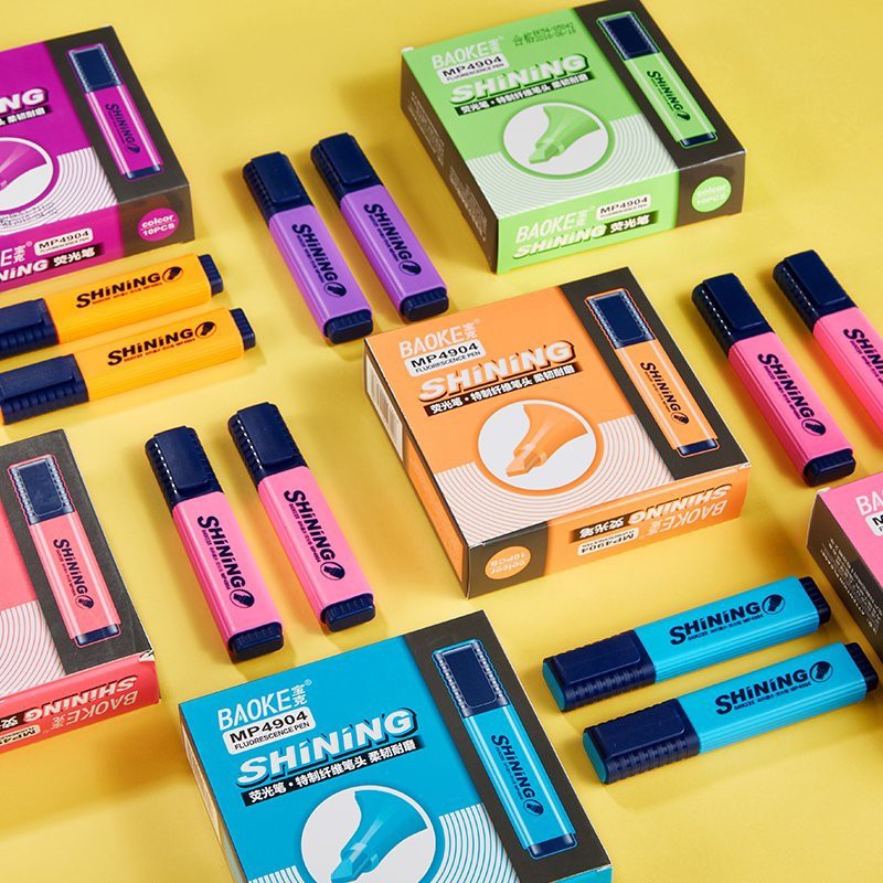 Bút dạ quang Shining Baoke, MP4904 - HÀNG CHÍNH HÃNG - CHẤT LƯỢNG CAO