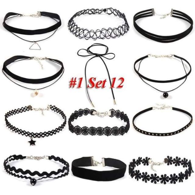 BỘ VÒNG CỔ CHOCKER 12 MÓN