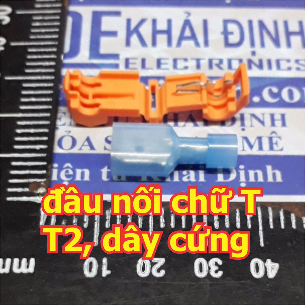 gói 20 bộ đầu nối dây điện dạng chữ T, bấm dây chắc chắn, gọn gàng T2, bấm dây cứng kde5158