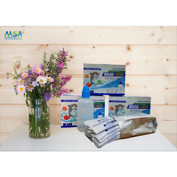 Muối rửa mũi xoang NASA CARE: Nano bạc Châu Âu, Natri clorid(tiêu chuẩn BP/USP) giúp loại bỏ chất nhầy, bụi bẩn | BigBuy360 - bigbuy360.vn