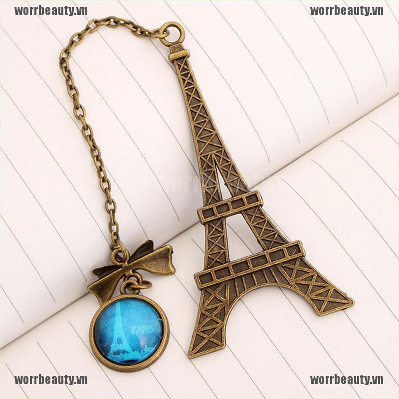 Thẻ Đánh Dấu Sách Bằng Kim Loại Hình Tháp Eiffel Phong Cách Vintage